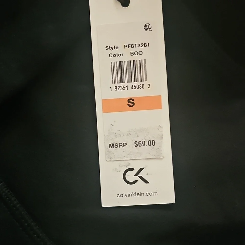 Calvin Klein Womens CowI Neck Velour Terry Mix Hoodie, Black, Size Small - Picture 4 of 4